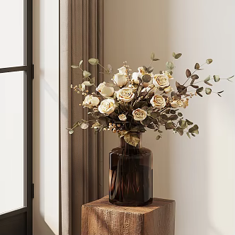 floral potted plant floral ornaments green plant ornaments 3d model