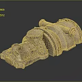 Vintage Wooden Train Model Featuring Detailed Engine And Carriage Components