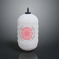 White Villa Lumi Lantern With Pink Floral Pattern And Text Design