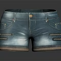 Blue Slim Fit Jeans With Multiple Pockets And Cut Details At Hem