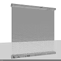 Decorative Transparent Water Curtain Garden Ornament With Vertical Flow And White Frame