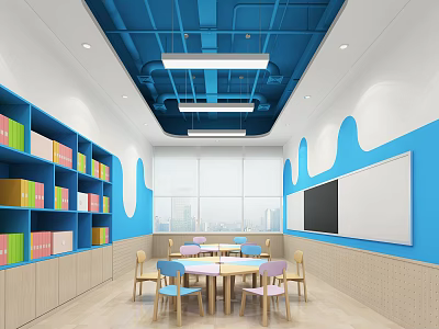 Modern Kindergarten Classroom 3d model