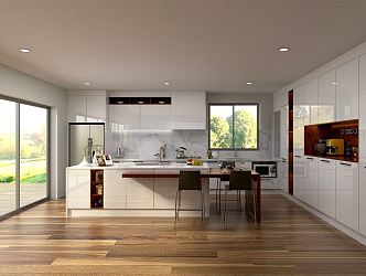 Open kitchen Modern kitchen 3d model