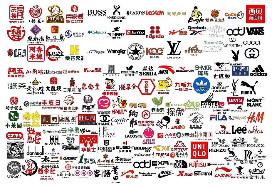 Diverse Collection of Famous Brand Logos Including Various Global Brands 3d model 
