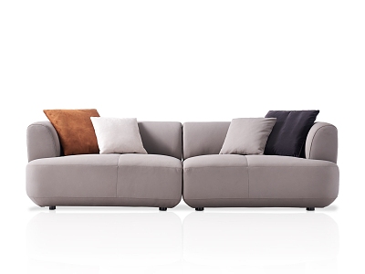 Double sofa combination 3d model