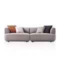 Double sofa combination 3d model