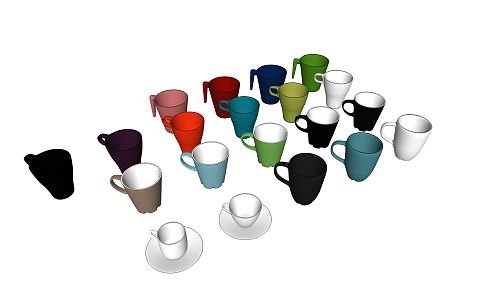 Modern cup teacup 3d model