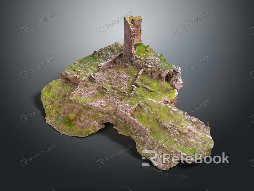 Monuments Sites Sites Sites Ruins Castle Fortress Ancient Castle Ancient Ruins Realistic model