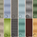 Colorful Fabric Samples With Matching Colored Balls In Various Textures And Tones
