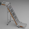 Portable Tilted Conveyor With Metal Frame And Wheels For Household Goods Transport