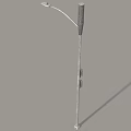 Modern Urban Road Street Light With Curved Arm And Square Pole Structures