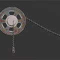 Mechanical Metal Pulley Equipment With Chain Assembly And Hanging Bolt Attachment For Industrial Use