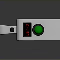 White Electronic Measurement Device With Green Circular Component Digital Display 16.7 And Green Indicators
