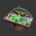 Space Pirate Toy Set With Slide Dinosaur Figures Arch And Green Play Area