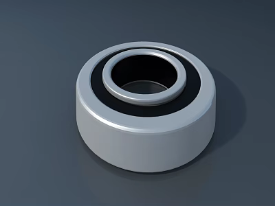Hardware Tool Precision Metal Bearing with Cylindrical Inner and Outer Rings for Machinery Parts 3d model