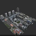 Industrial Equipment In Urban Industrial Zone With Factory Buildings And Heavy Machinery
