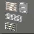 Multiple Style LED Grid Panel Lights For Interior Wall Mounted Lighting 3d model
