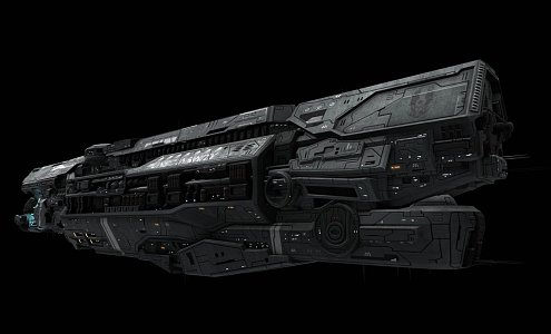 UNSC Infinity spacecraft 3d model