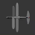 Gray Fighter Jet Model Featuring Wing Windows And Red White Blue Tail Fin On Dark Reflective Background
