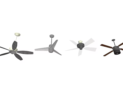 Different Styles of Ceiling Fans with Modern and Classic Design for Home Use 3d model