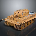Realistic Military Battle Tank With Weathered Exterior Detailed Turret And Metal Tracks