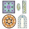 European-style cut-out window 3d model