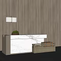 New Chinese Reception Desk Lobby Reception Desk Hotel Reception Desk 3d model