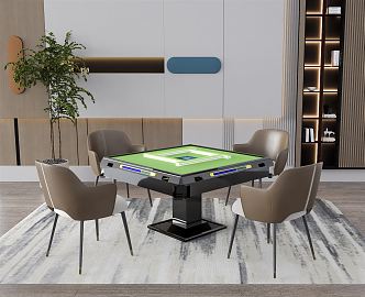 Modern Mahjong Table and Chair Mahjong Table 3d model