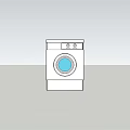 Modern Front Loading Washing Machine With Sleek Design For Home Laundry Interior 3d model