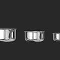 Shiny Stainless Steel Kitchen Bowls with Smooth Surface and Various Sizes for Cooking