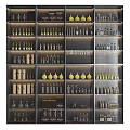 Modern Luxury Wine Cabinet With Multi Layer Storage For Wine Bottles And Glassware