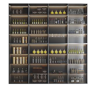 Industrial LOFT Wine Cabinet 3d model