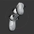 Ergonomic White Electronic Gaming Controller With Responsive Buttons Joysticks And Touchpad