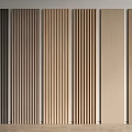 Wooden Wall Panels Featuring Vertical Grooves And Diverse Natural Wood Colors