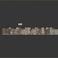 Modern Urban City Block Layout With Surrounding Buildings And Central Square