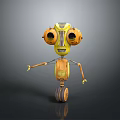 Industrial Robot Single Wheel Robot Double Wheel Robot Assistant Small Robot 3d model