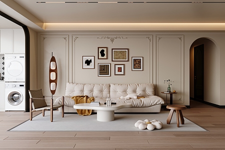 French Living Room 3d model