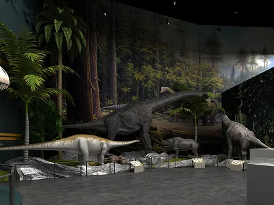 Modern Nature Pavilion Dinosaur Exhibition Hall 3d model