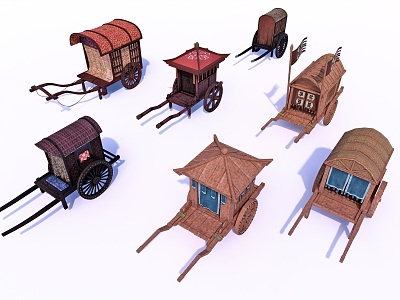 Ancient Carriage Country Folk Carriage Ancient Carriage model