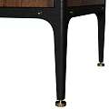 Modern Entryway Cabinet and Sideboard Design With Wooden Texture Metal Handles And Black Frame