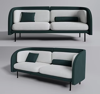 Modern double sofa 3d model