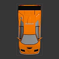 Yellow Sports Car With Sleek Aerodynamic Body Rear Spoiler And Black Wheels