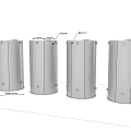 Industrial Factory Facility Featuring Cylindrical Storage Tanks With Size Details
