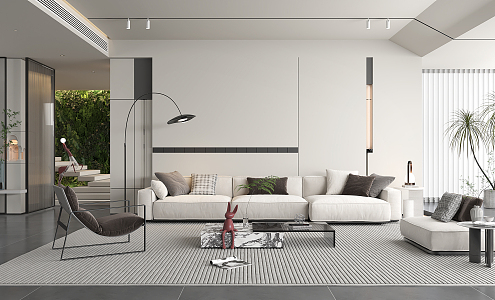 modern living room 3d model