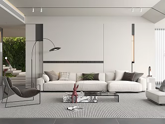 modern living room 3d model