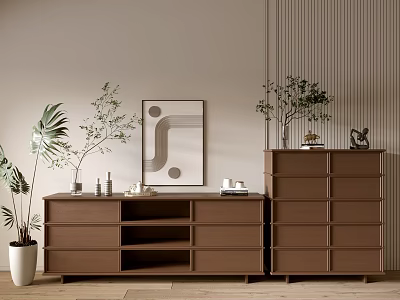 Modern Wood Grain Cabinet Simple Style Cabinet Whole Cabinet Sideboard Balcony Cabinet Storage Cabinet Entrance Cabinet 3d model