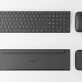 Microsoft Modern Wireless Keyboard Mouse And Trackpad Set For Desktop Computers 3d model