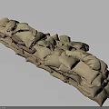 Durable Stacked Sandbags With Reinforced Seams For Household Flood Protection And Emergency Use