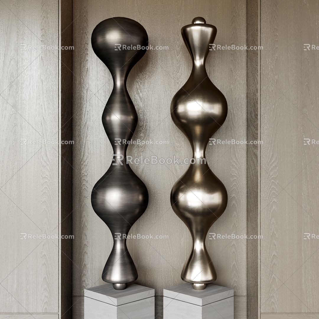 Sculpture Ornaments Art Sculpture Column Sculpture Lobby Sculpture 3d model