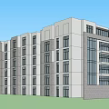 Modern Multi story Apartment Building With Glass Facade Balconies And Gray Exterior